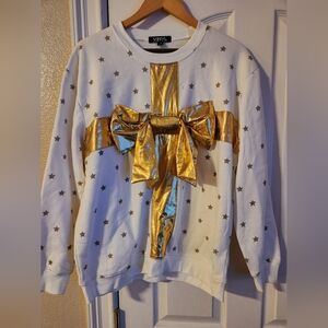 Vinyl Gold Bow Sweatshirt 🎁